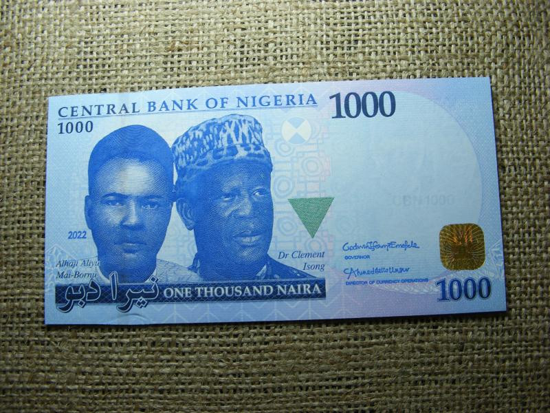 Nigéria 1000 Naira, 2022, UNC, (A5)