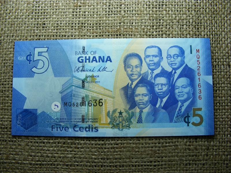 Ghána 5 cedi, 2011, UNC, (A5)