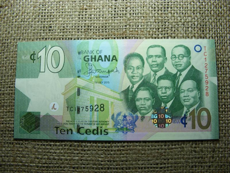 Ghána 10 cedi, 2015, UNC, (A5)