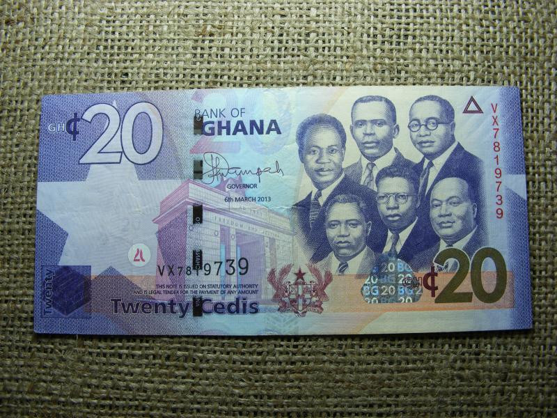 Ghána 20 cedi, 2013, VF állapot