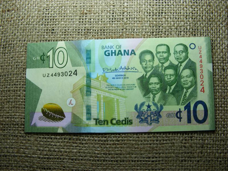Ghána 10 cedi bankjegy, 2019, UNC, (A5)