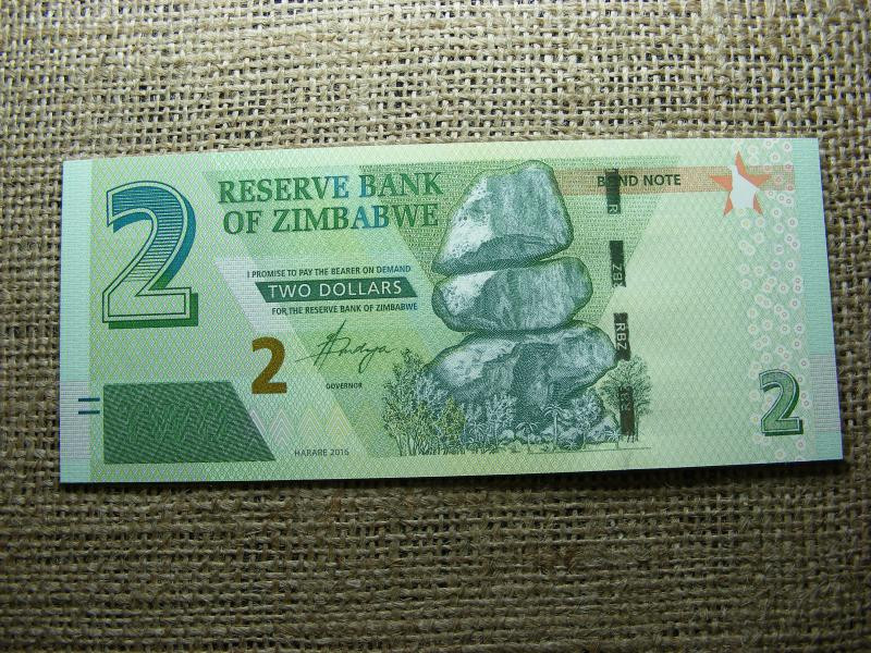 Zimbabwe 2 dolláros bankjegy, 2016, UNC