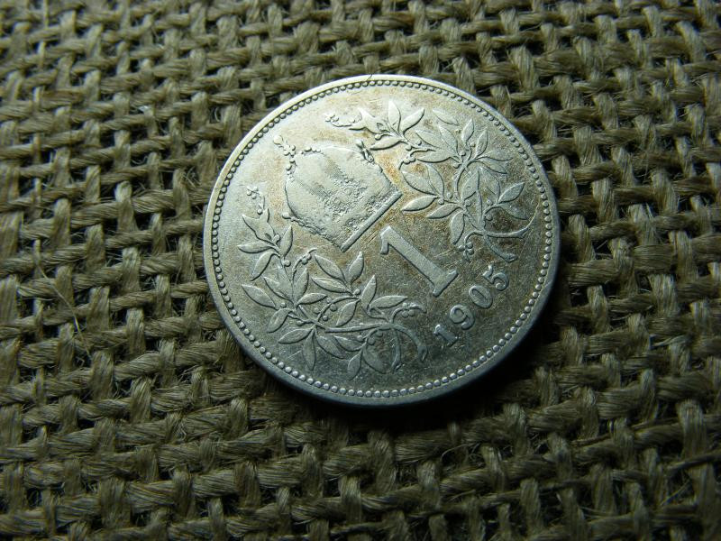 Ezüst 1 korona, 1905, ritka