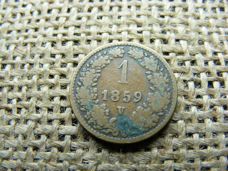1 Krajcár 1859 V, Ferenc József-kori érme