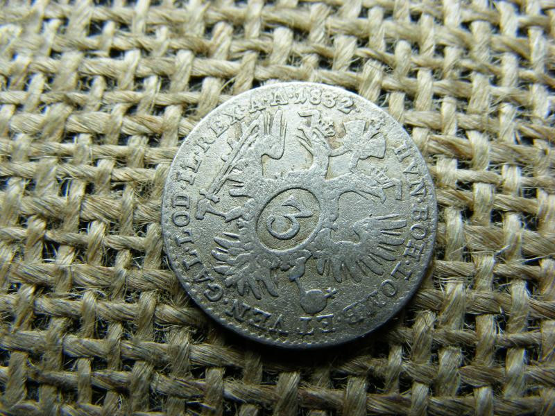 Ezüst 3 krajcár, 1832