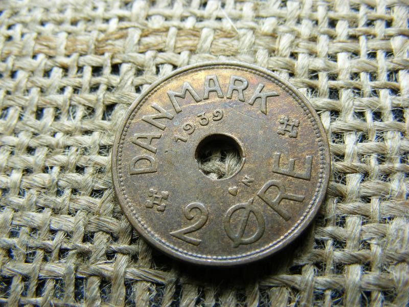 Dánia 2 öre érme, 1939