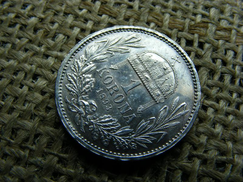 Ezüst 1 korona, 1893 KB, extra