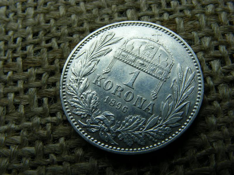 Ezüst 1 korona, 1896 KB, extra