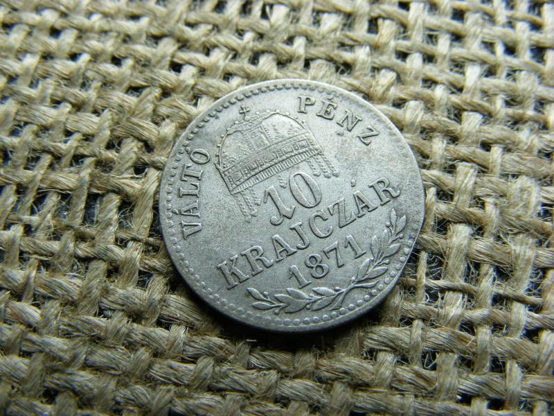 Ezüst 10 krajcár, 1871, GyF VP