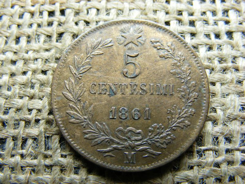 5 Centesimi, 1861, Olasz Királyság