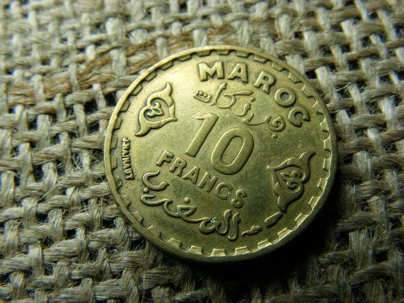 Marokkó 10 frank, 1952, francs