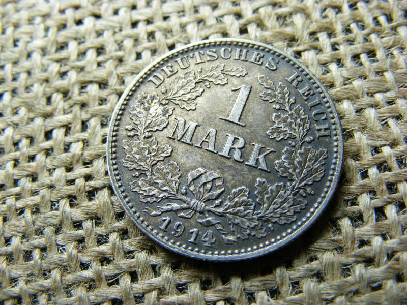 Ezüst 1 márka, 1914, G