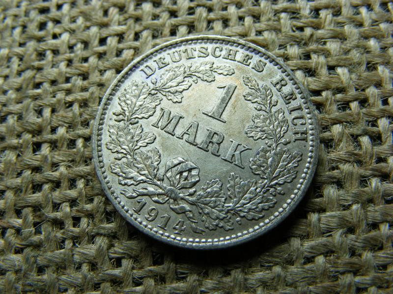 Ezüst 1 márka érme, 1914, E jelzéssel