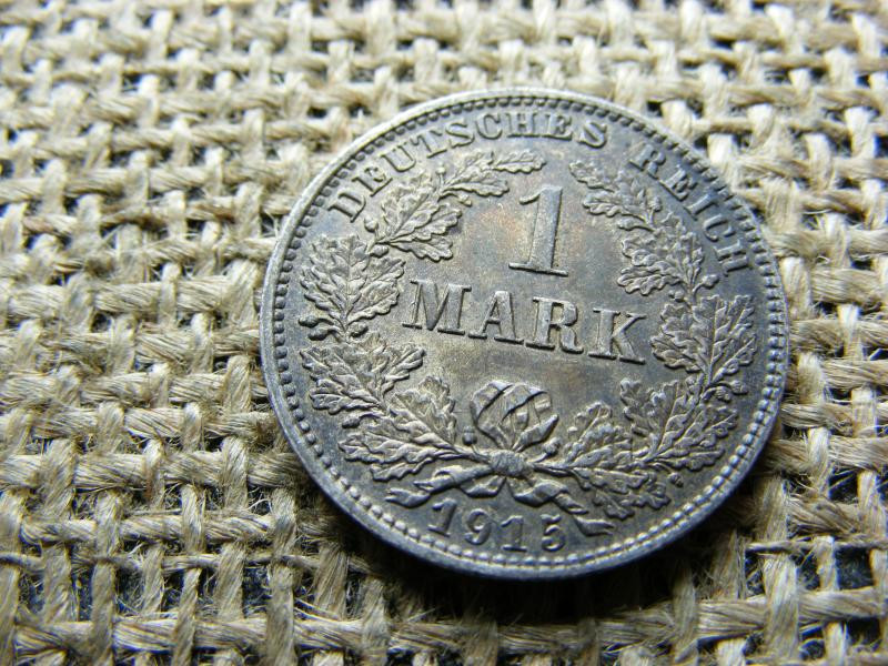 Ezüst 1 márka érme, 1915, E jel