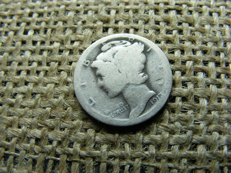 USA ezüst dime, 1917, S verőjel