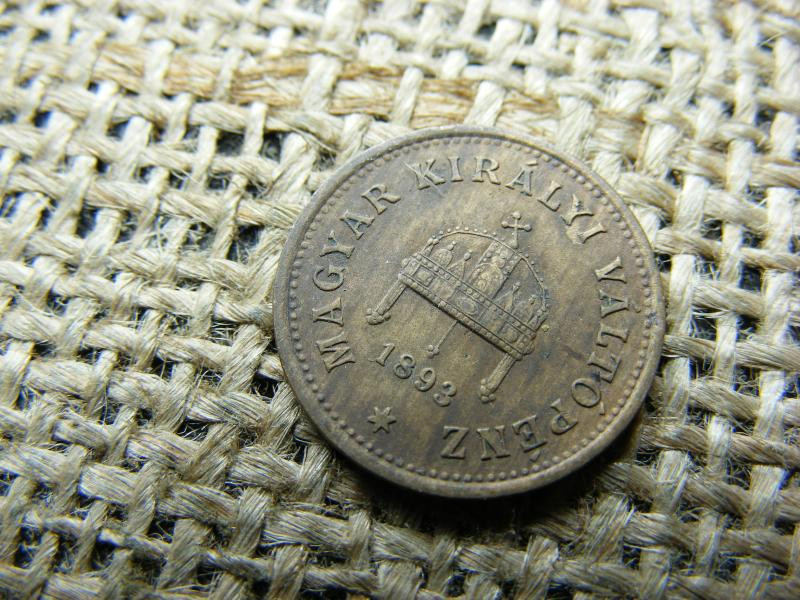 1 fillér 1893 KB, korona pénzrendszer