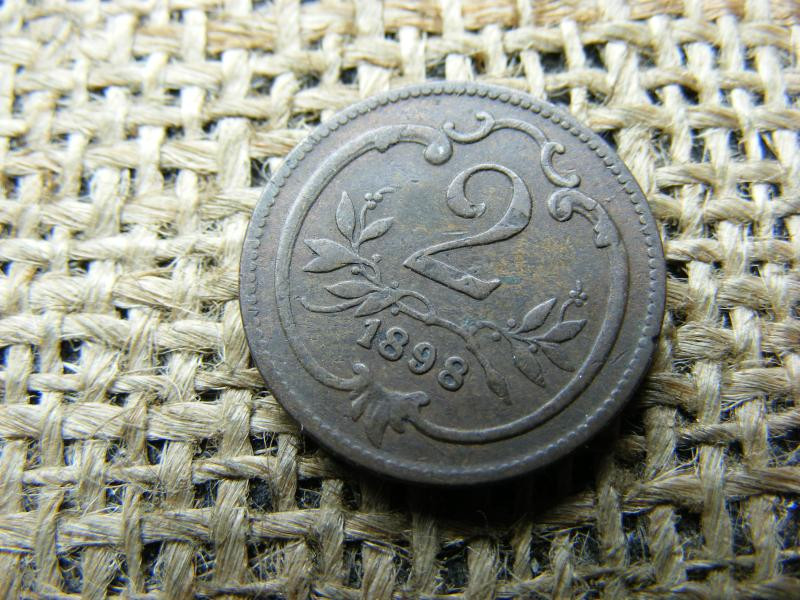 2 Heller, 1898, Korona Érme