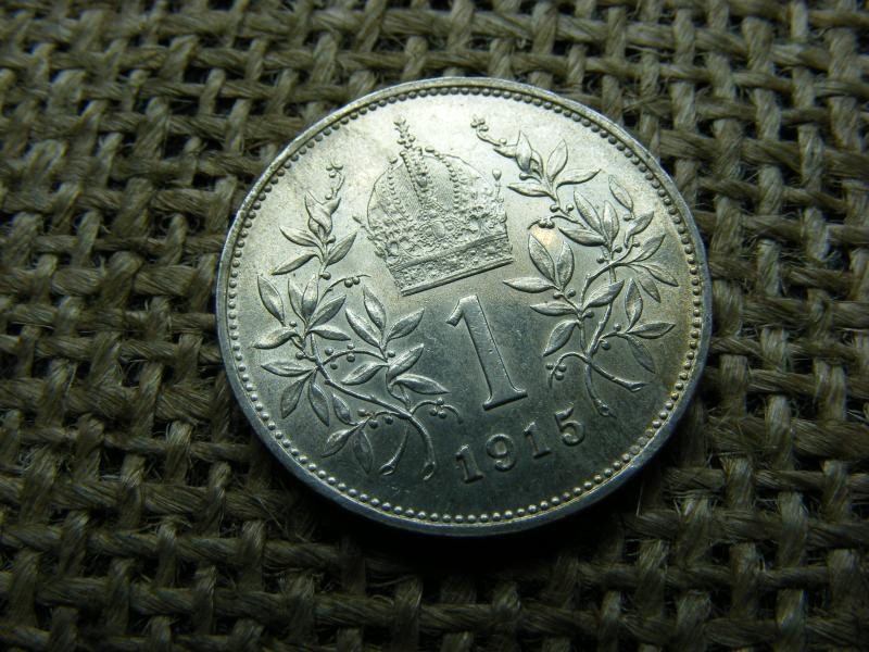 Ezüst 1 korona érme, 1915, Corona