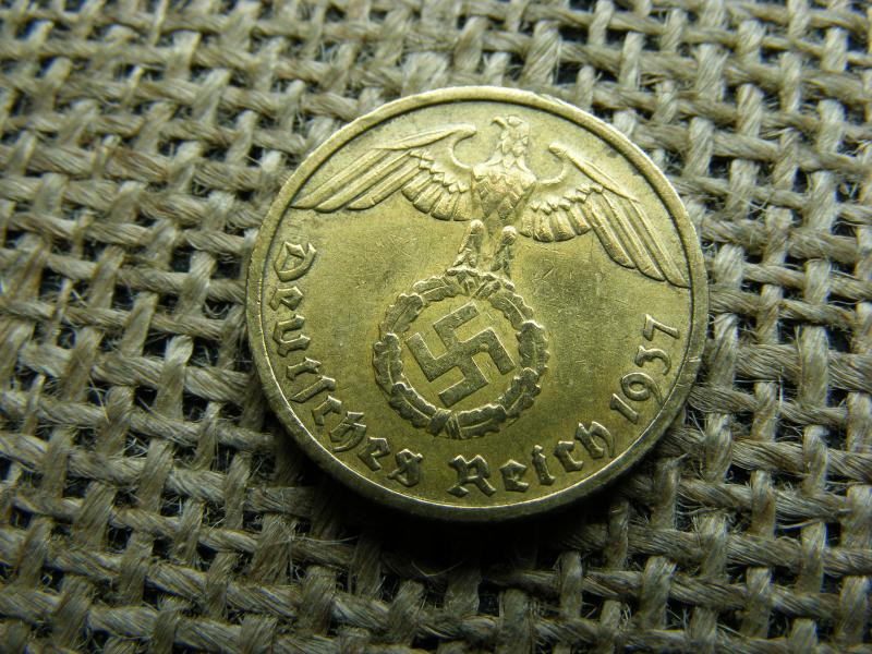 Birodalmi 10 pfennig, 1937 G, ritkább