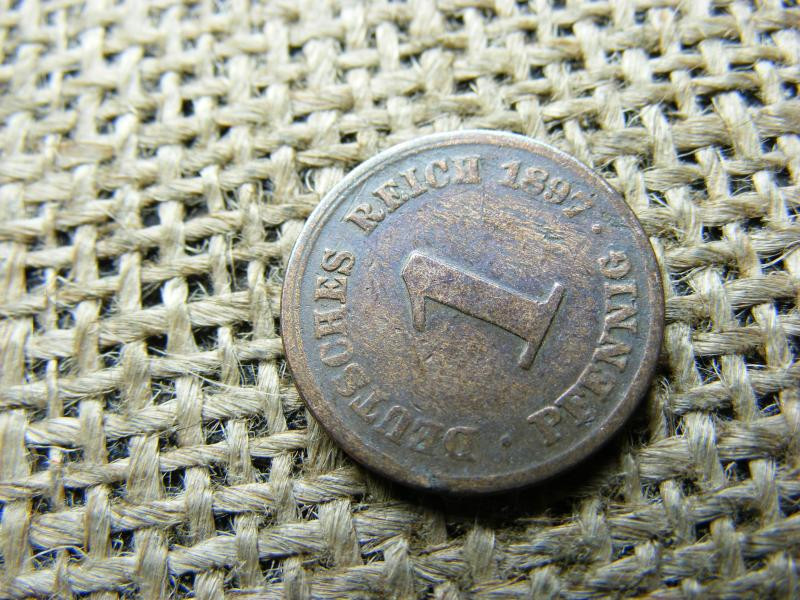 Birodalmi 1 pfennig érme, 1897, D jelzés