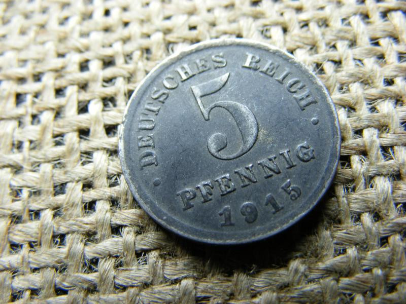 Birodalmi 5 pfennig érme, 1915, J jelzés
