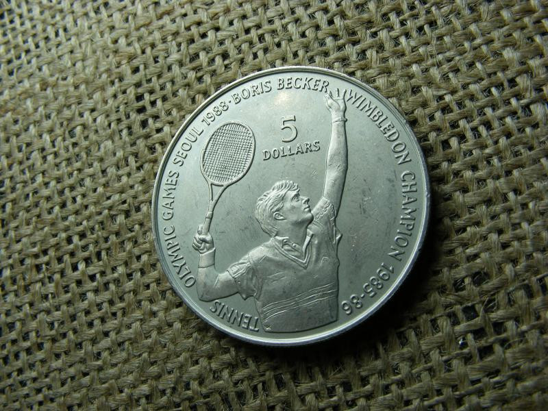 Niue 5 dollár, 1987, Elizabeth II. Boris Becker