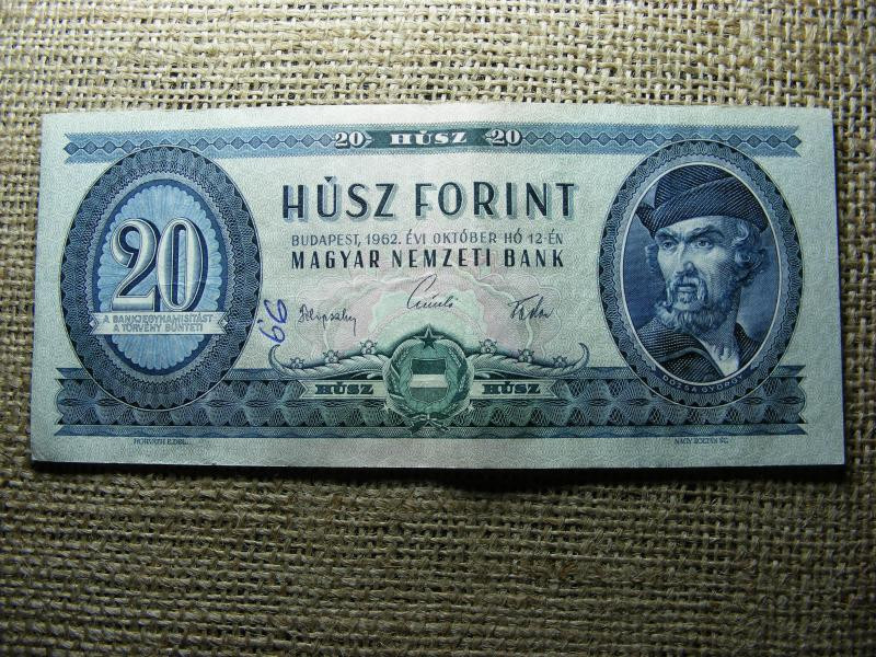20 forintos bankjegy, 1962
