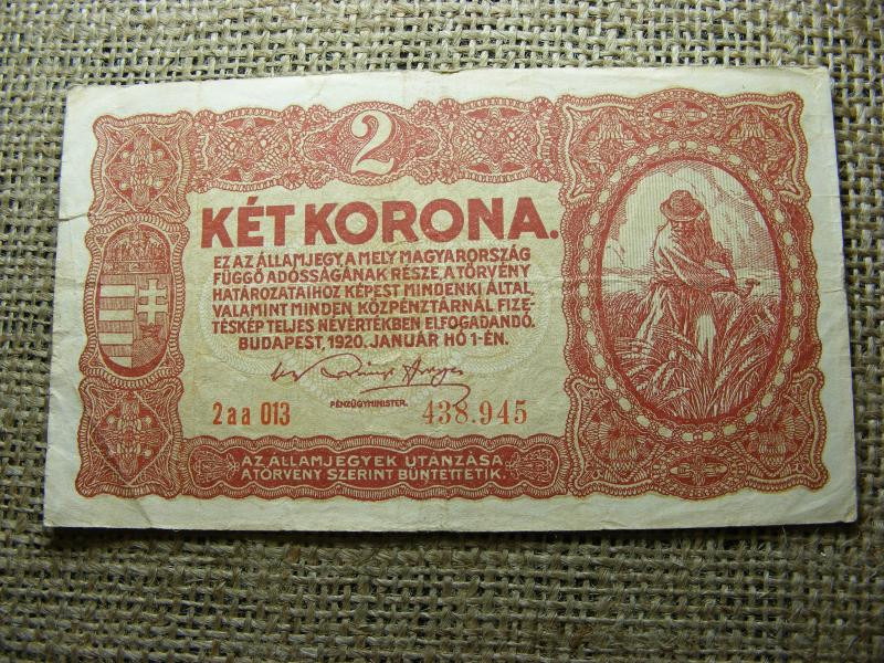 2 koronás bankjegy, 1920