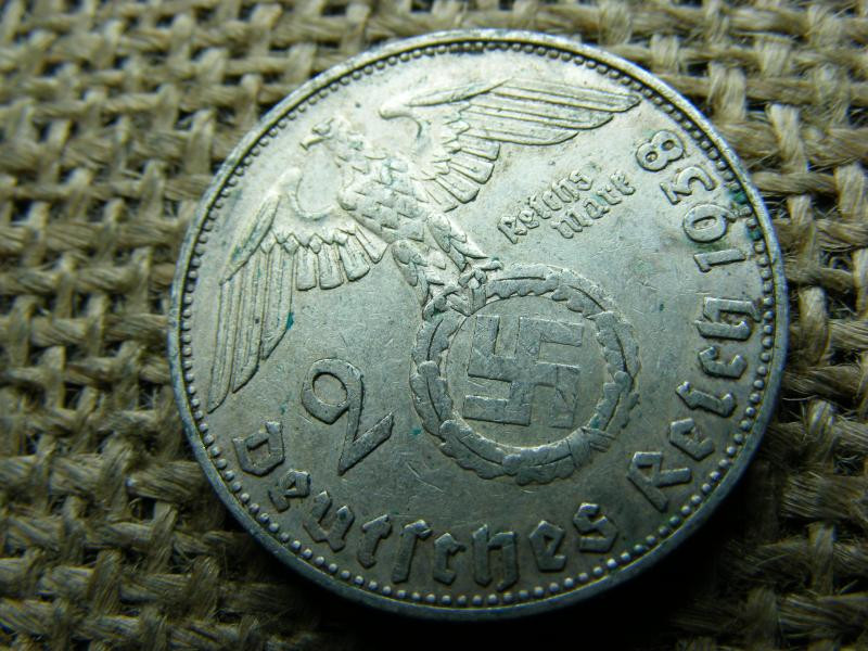 Birodalmi 2 márka, 1938 E, ezüst, eredeti állapot