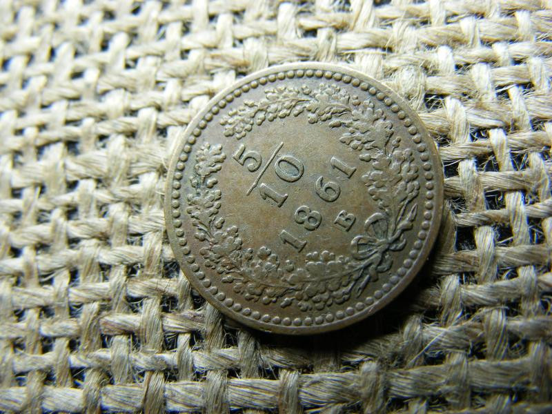 Ferenc József 5/10 krajcár, 1861 B