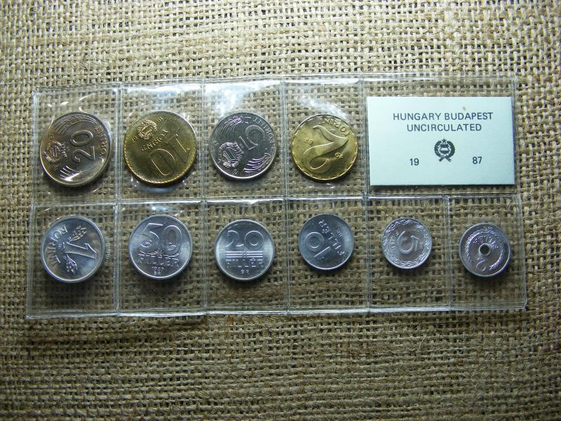 Forint és fillér érmesorozat, 1987, fóliás