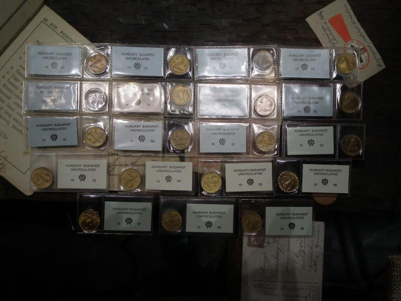 2 Forintos Érme Sorozat, 1971-1989, UNC, Banki Csomag