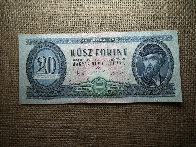 20 forintos bankjegy, 1969