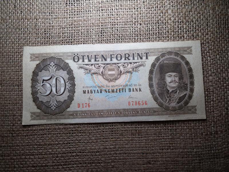 50 forintos bankjegy, 1980