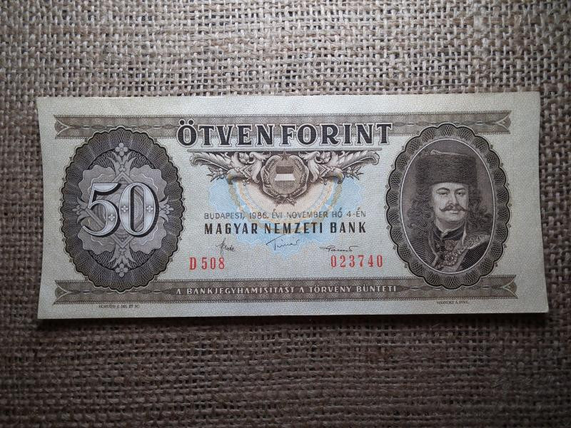 50 forintos bankjegy, 1986
