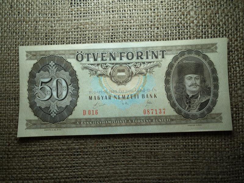 50 forintos bankjegy, 1989