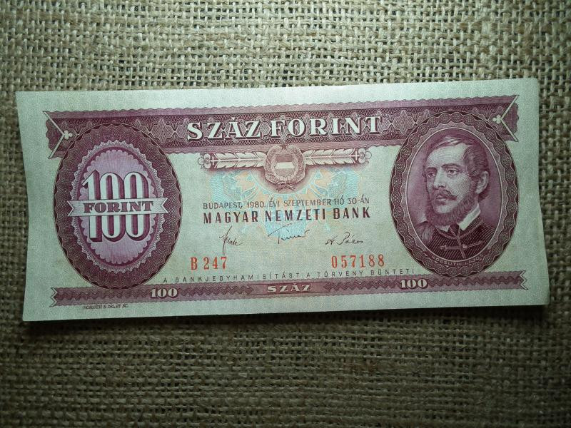 100 forintos bankjegy, 1980