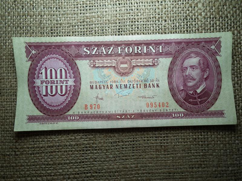 100 forintos bankjegy, 1984