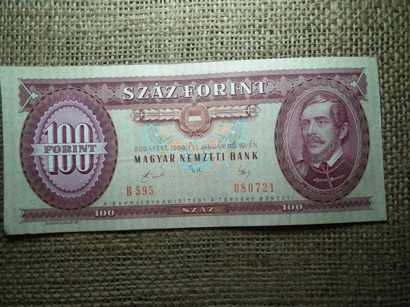 100 forintos bankjegy, 1989