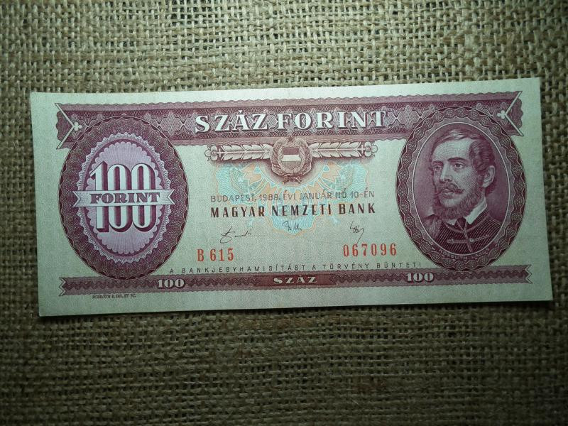 100 forintos bankjegy, 1989
