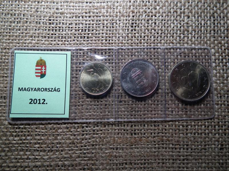 2012-es mini forgalmi sor, 20, 10, 5 Forint, fóliás, UNC