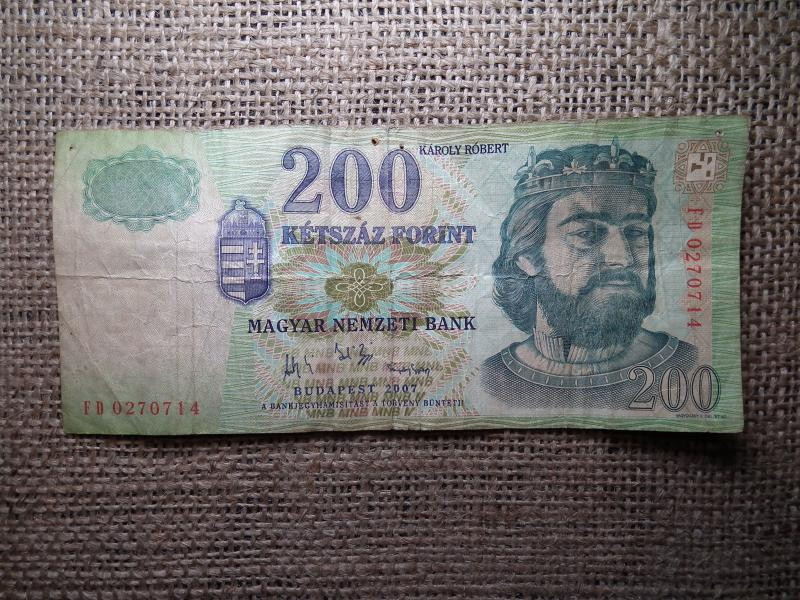 200 forintos bankjegy, 2007, FD, ritka
