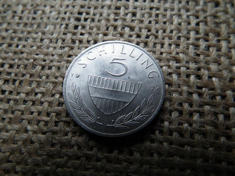 Ausztria 5 schilling, 1976, ritkább
