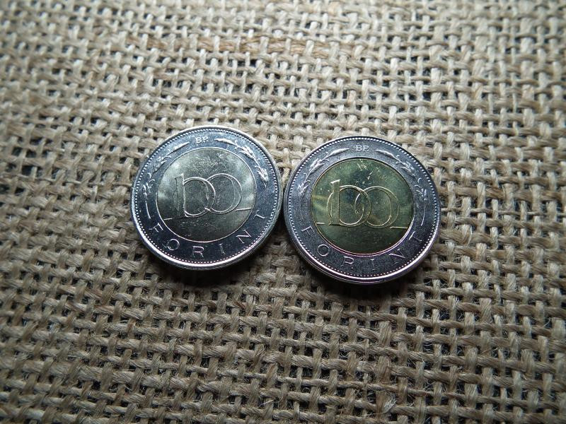 100 forintos érme pár, 2019, verdefényes