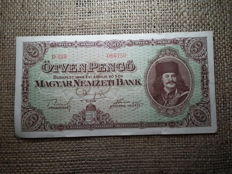 50 pengő, 1945, Magyarország