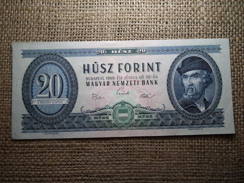 20 forintos bankjegy, 1969