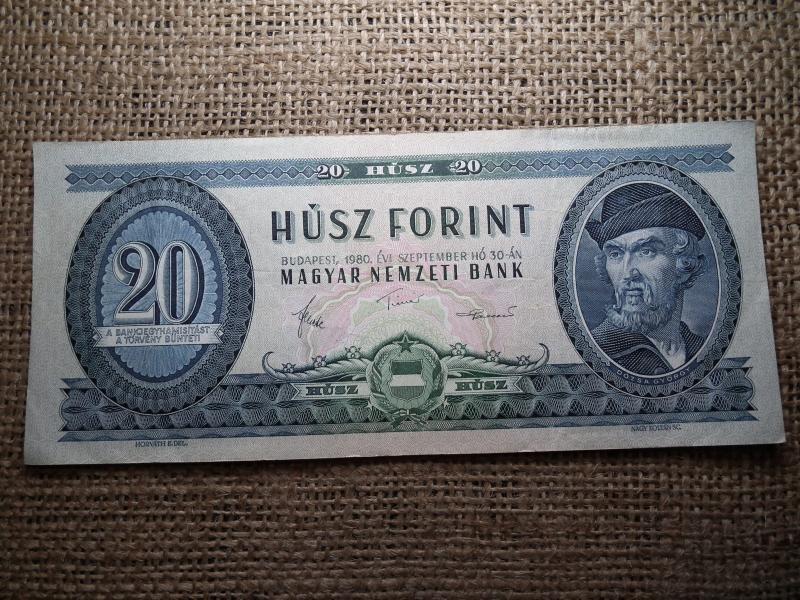 20 forintos bankjegy, 1980