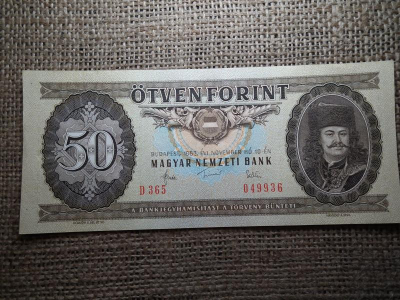 50 forintos bankjegy, 1983, hajtatlan