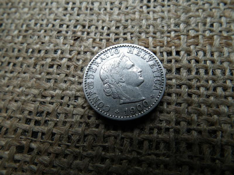 Svájc, 20 rappen 1900, érme