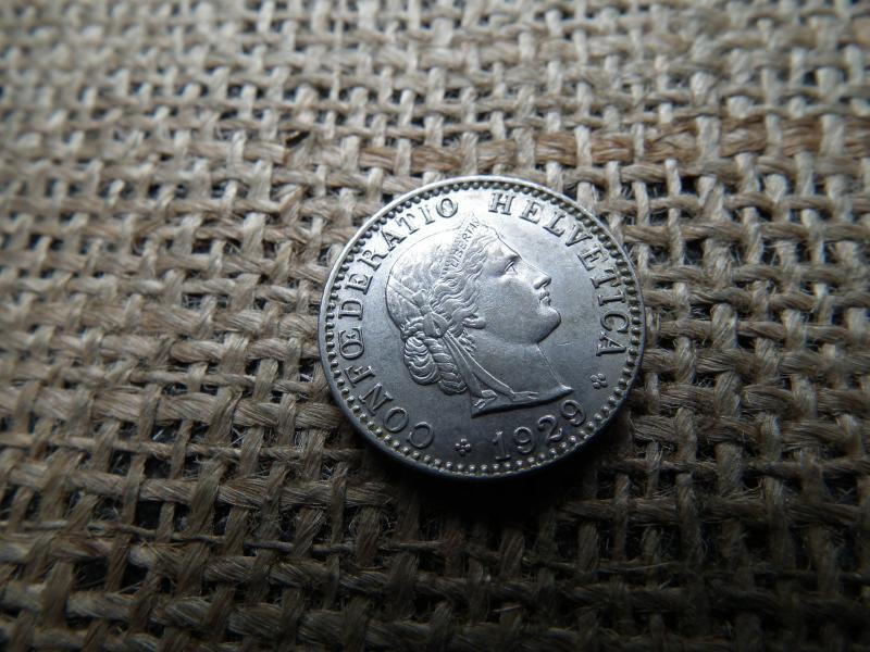 Svájc, 20 rappen 1929, fémpénz